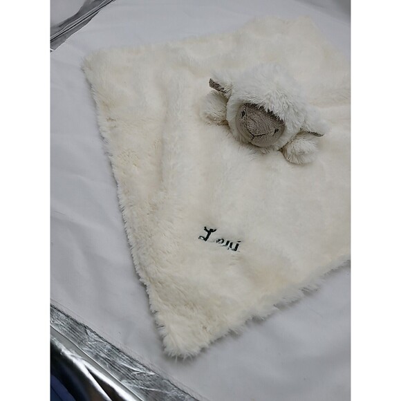 Elegant Baby White Lamb Lovey Security Blanket Replacement 10" X 10" Leui - Picture 6 of 16
